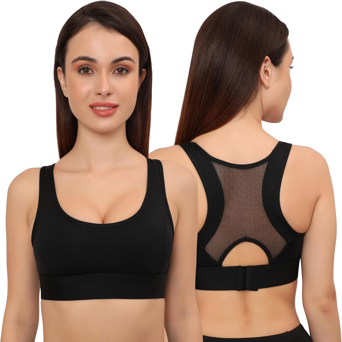Custom Nylon Spandex Sport Bra 2025 U Back Sports Bra Breathable High Impact Sports Bra Women