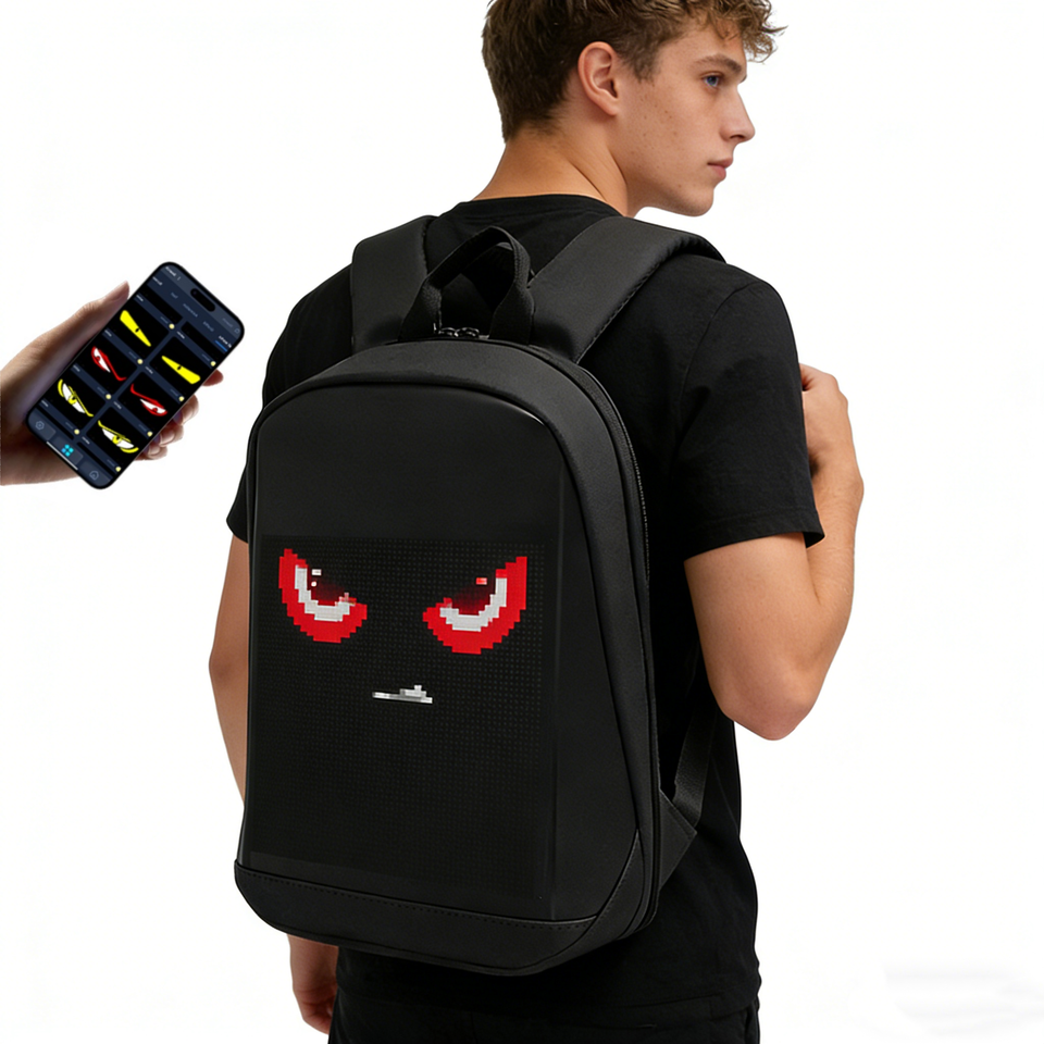 Pix Matrix LED Display Backpack Waterproof Bag RGB LED Screen Backpack APP Control LED Bag Women Led Backpack Display Mochilas