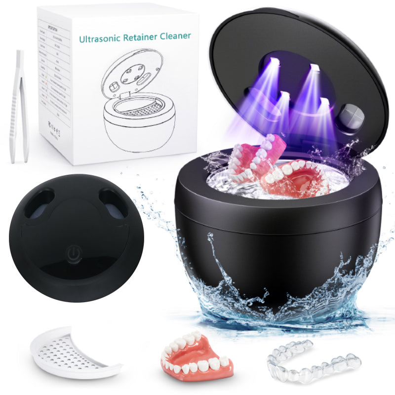 Portable Household Electric Denture Care Retainer Cleaner 200ml Rechargeable Ultrasonic Machine with Custom Logo