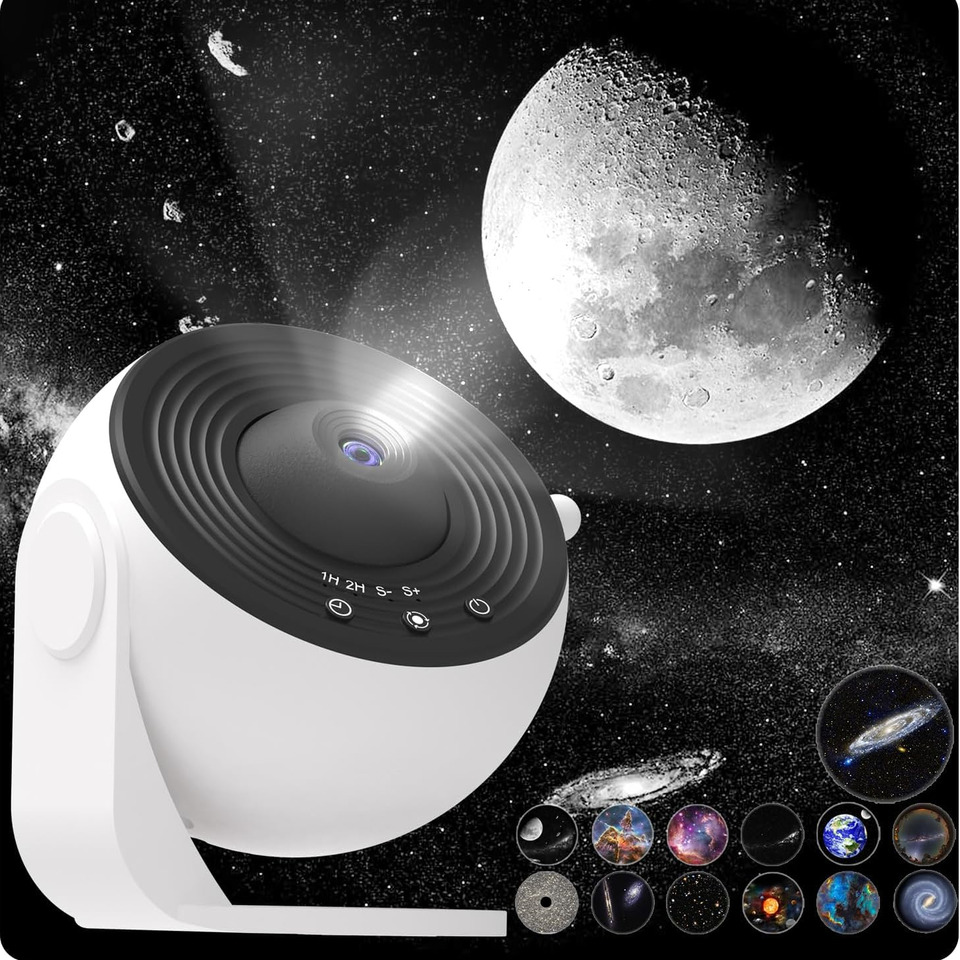 13 in 1 Galaxy Projector 4K HD Star Projector for Bedroom Home Planetarium Night Light With Timing&360 Rotating for Kids Gifts