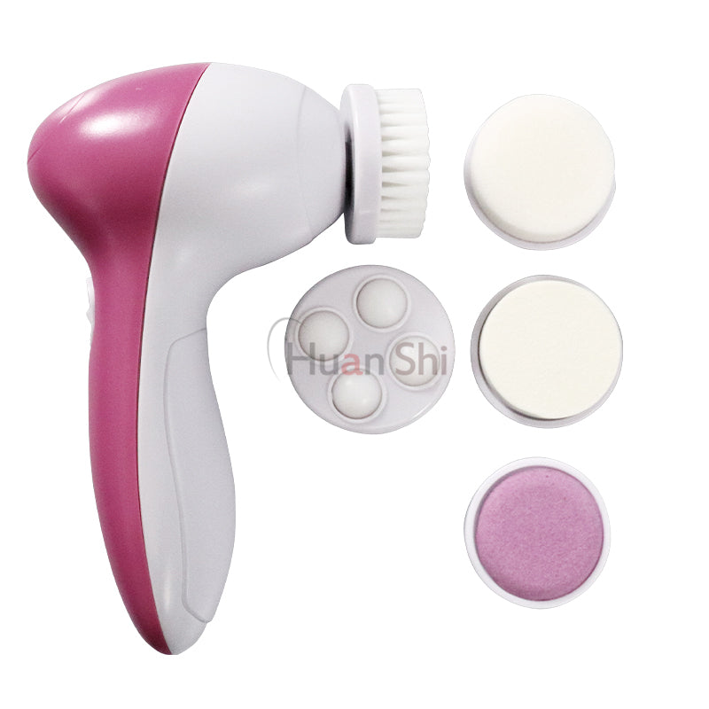 Free Shipping Sonic Facial Cleansing Brush Silicone with 4 Brush Heads for Deep Cleansing /Removing Blackhead