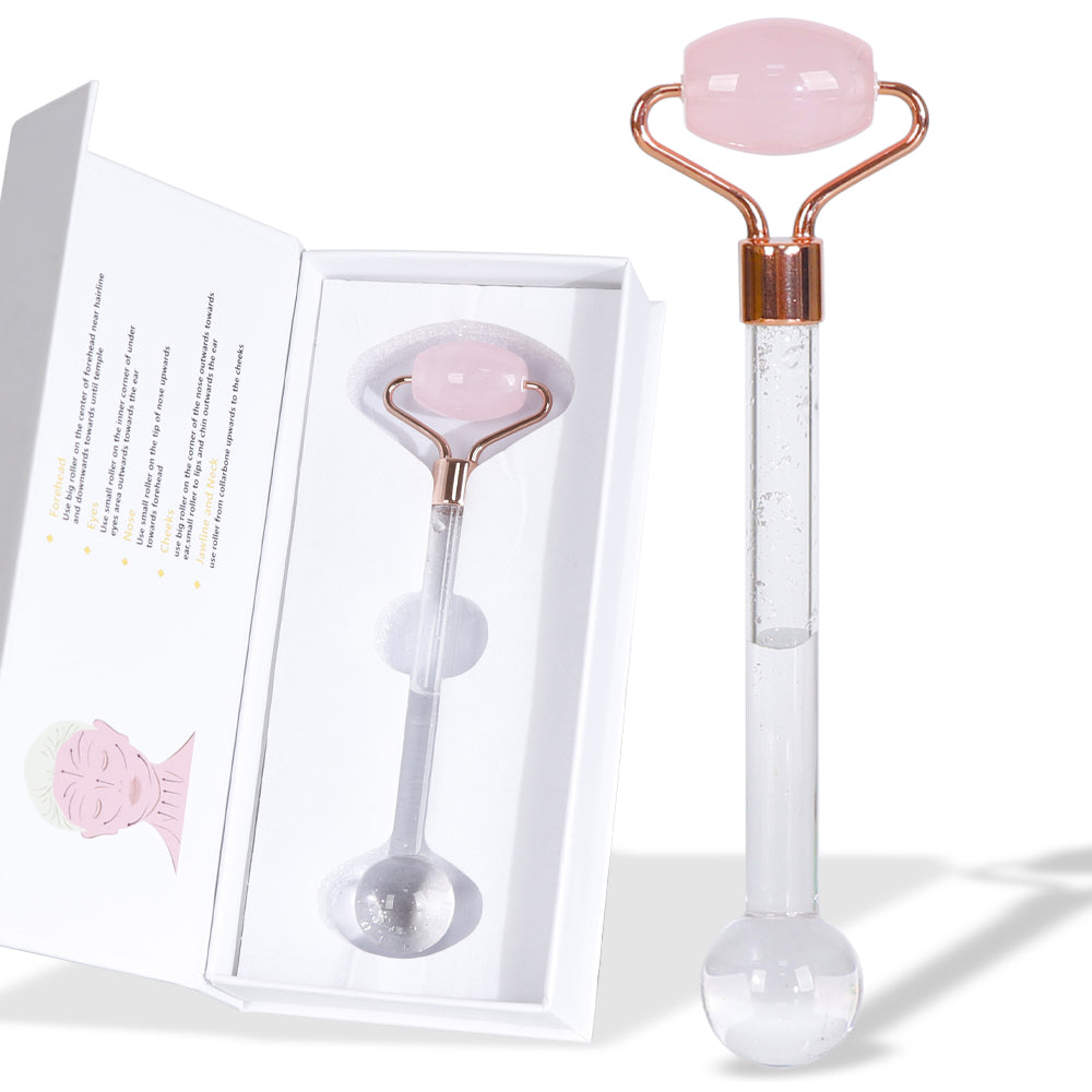 Custom Logo Ice Globes Face Massager Resin Jade Roller Tools Facial Ice Globes Cooling Globes Jade Roller for Face Neck & Eyes