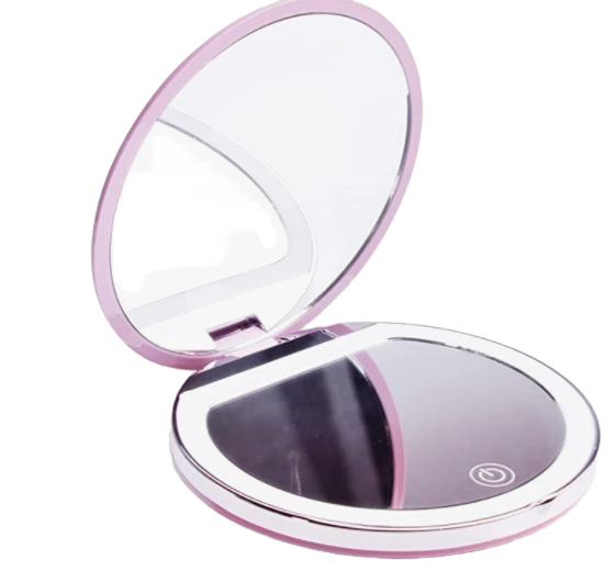 Private Label Double Sided Rechargeable 3-Color LED Lighting Cosmetic Mirror for Makeup with Lighted Feature
