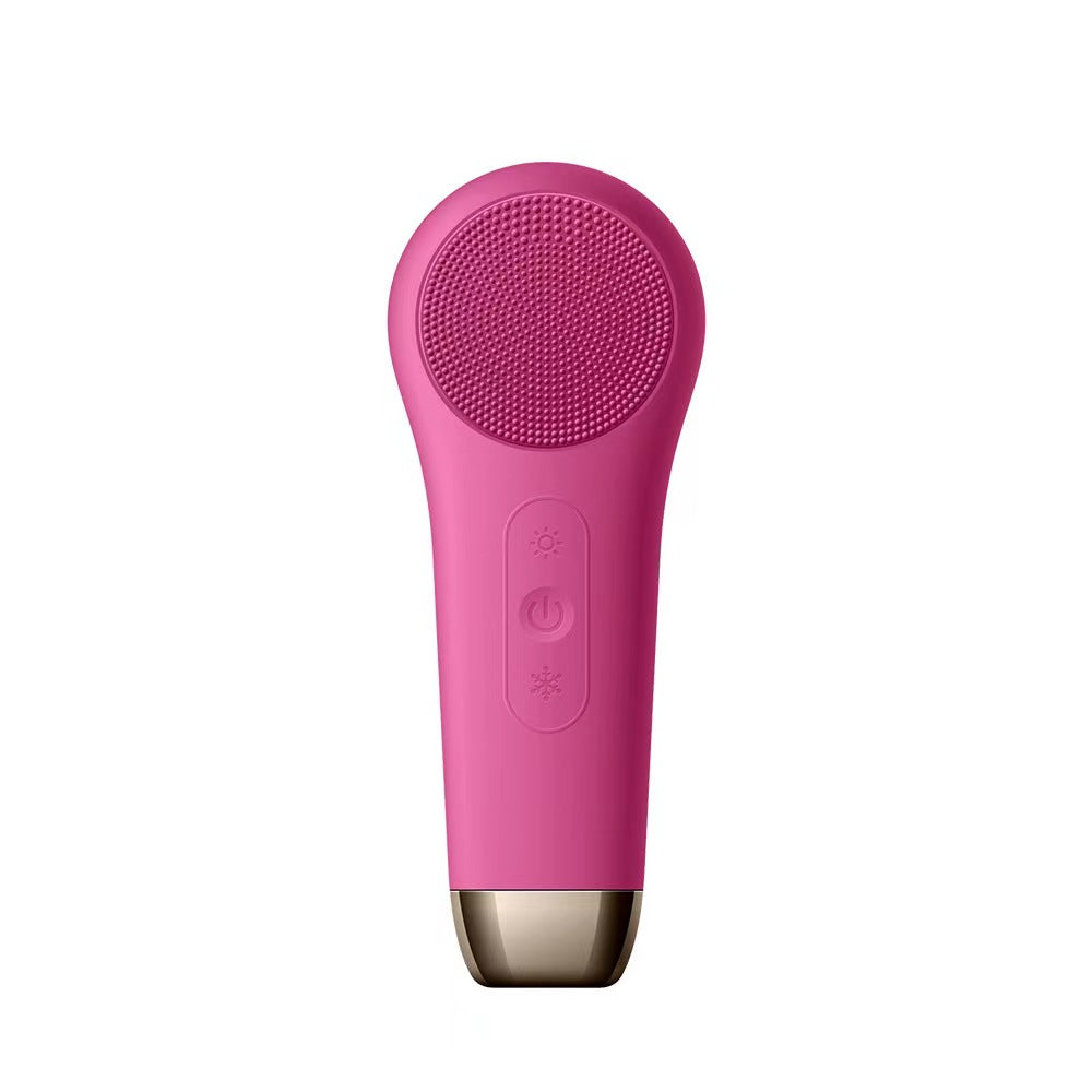 Private Label Waterproof Rechargeable Ultrasonic New Electric Vibrating Sonic Silicone Facial Cleansing Brush