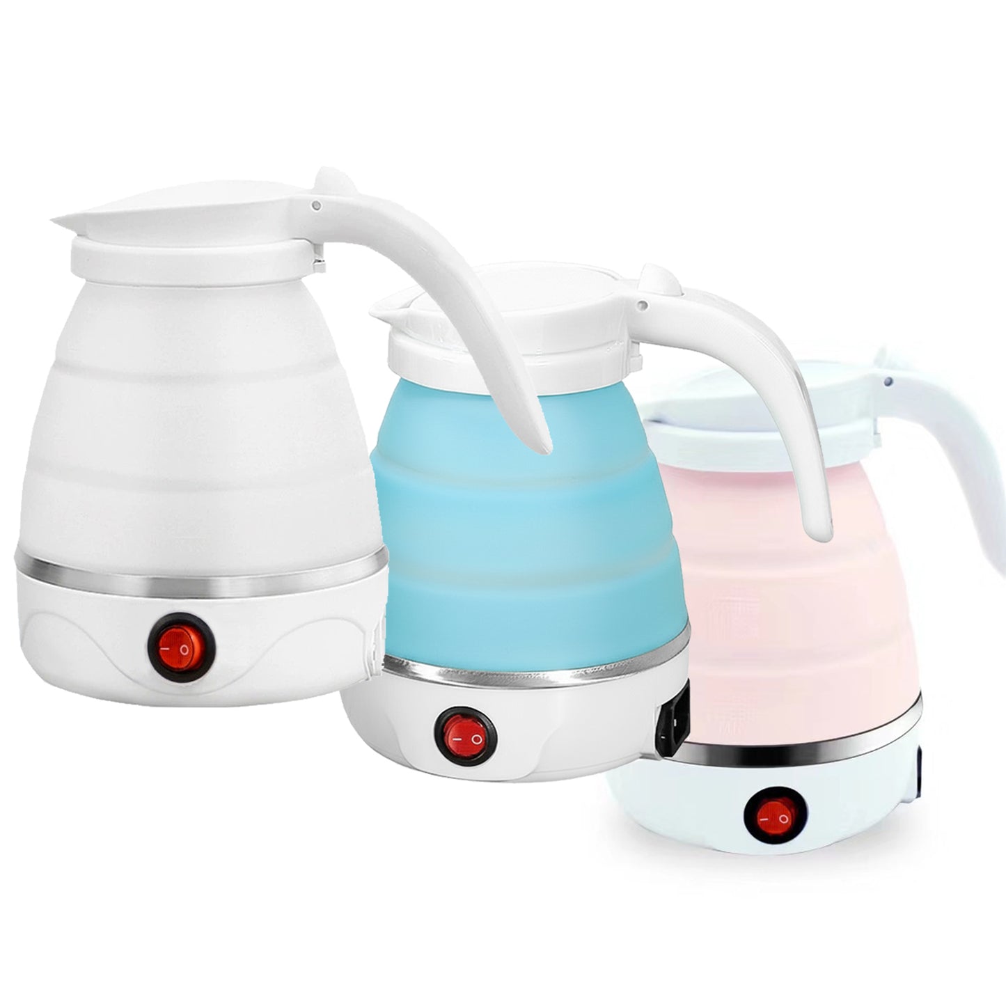 Foldable Silicone Electric Kettle for Travel Business Trip Portable Collapsible Water Kettle with Auto Shut Off