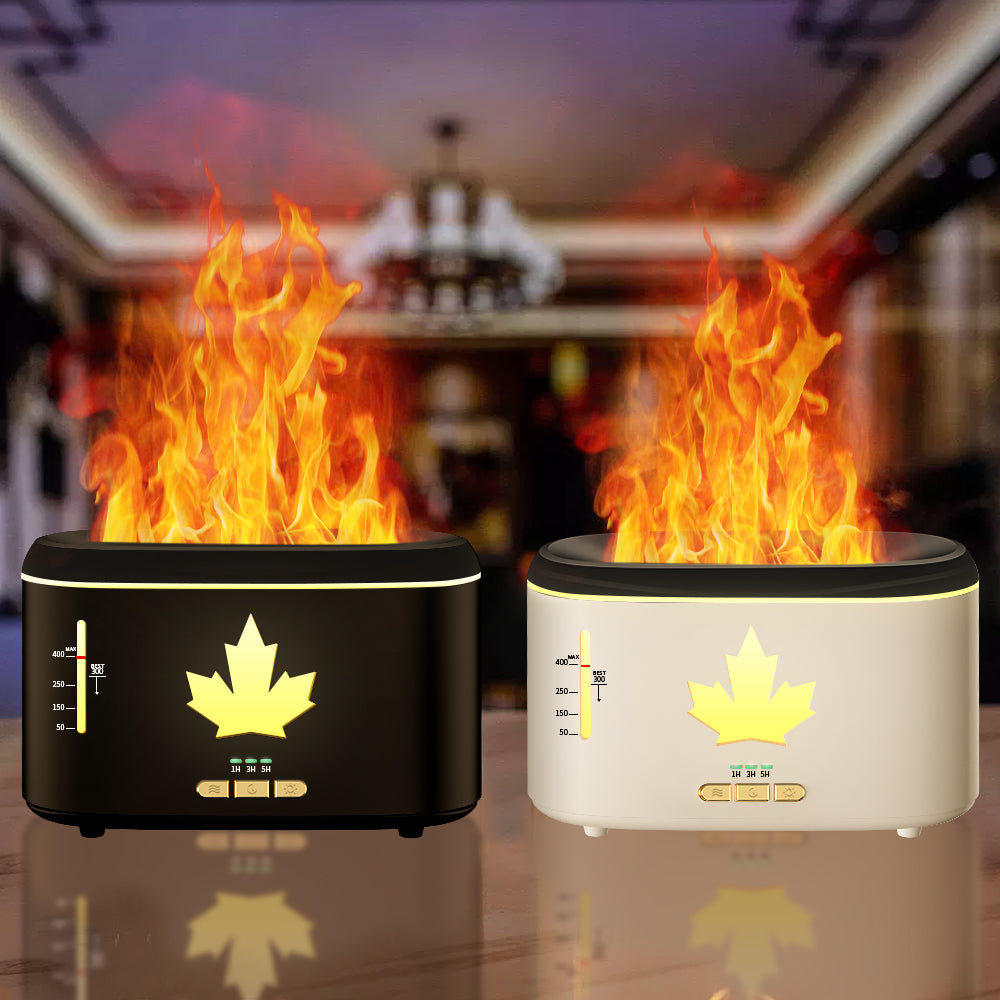 Portable Atomizer 300ml Aroma Essential Oil Diffuser 3d Colorful Ultrasonic Led Fire Effect Lamp Air Flame Humidifier