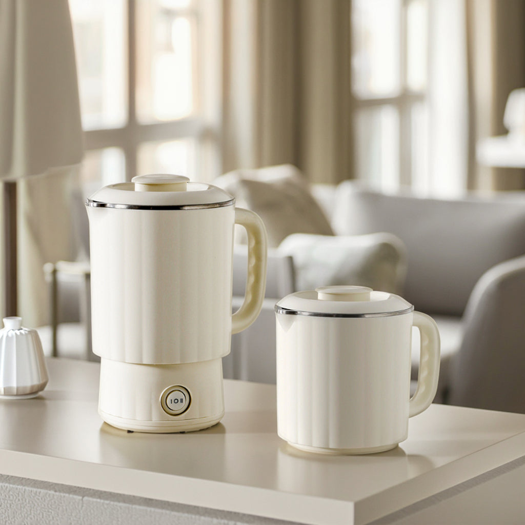 Travel Kettle Electric 0.8L Travelling 110/220 Water Tea Coffee Small Fold Outdoor Foldable Portable Travel Electric Kettle