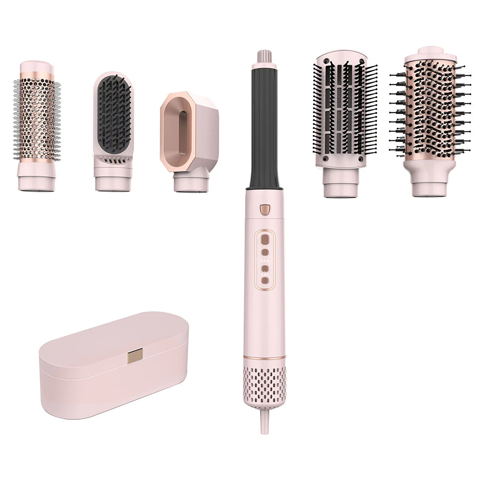 1200w Professional 5 in 1 Detachable Interchangeable Styler Electric Hot Air Brush One Step Hair Dryer Brush