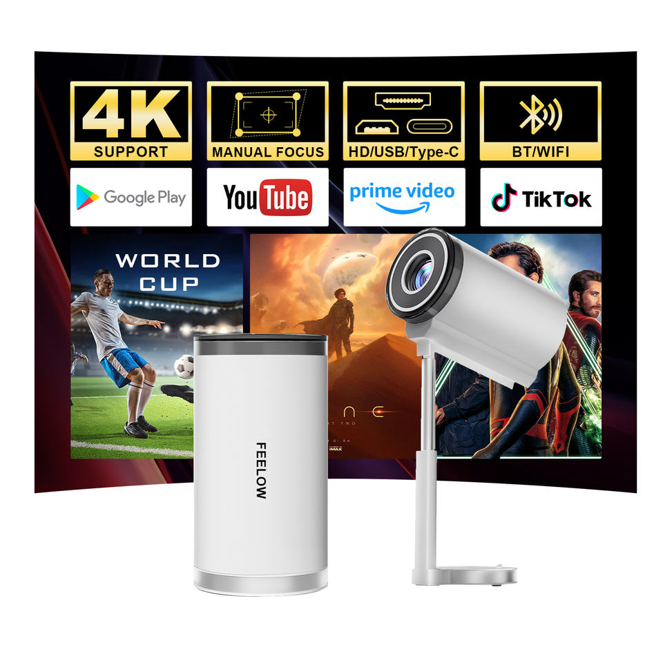 Factory Wholesale TS-7 4K Video Projector 720P Home Cinema Outdoor Projectors Mini Portable Smart Tv LED Proyector