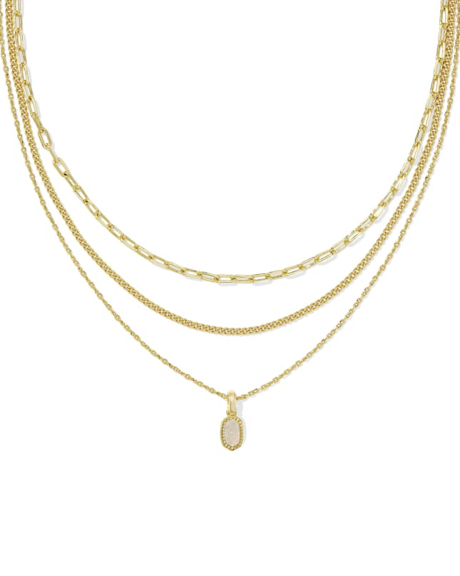 Mini Elisa Gold Triple Strand Necklace