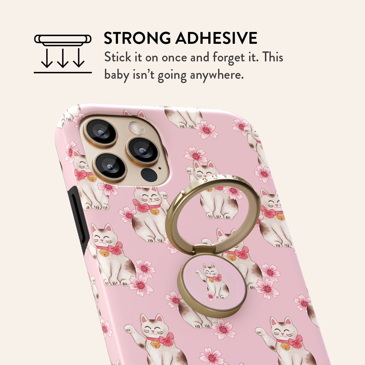 Maneki Neko - Adhesive Ring Holder