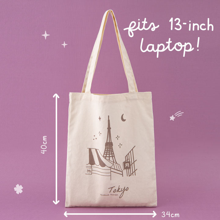 Tsuki ‘Sights of Japan’ Tokyo + Kyoto Tote Bags ☾