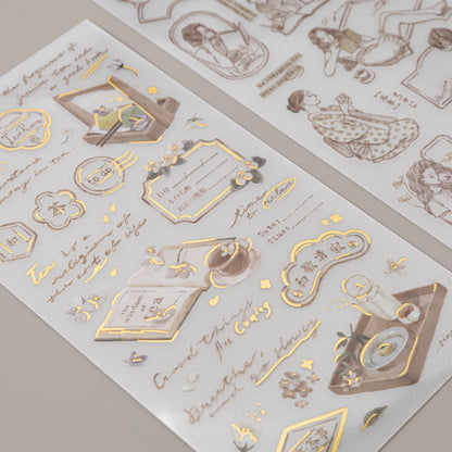 Hinoki - ‘Into the Tea Room’ Print-On Sticker Set