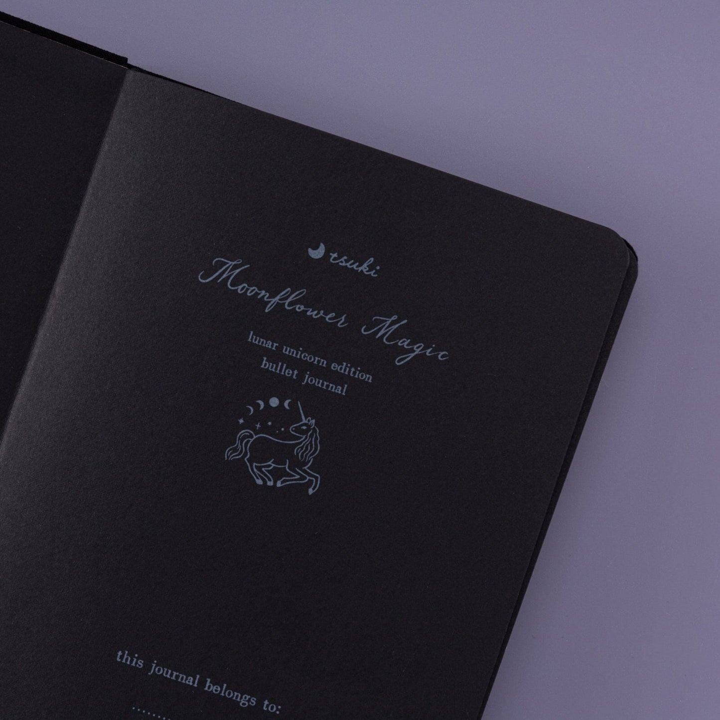 Tsuki ‘Lunar Unicorn’ Limited Edition Black Page Bullet Journal ☾
