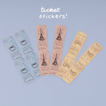 Tsuki ‘Journée à Paris’ Scrapbook Sticker Set ☾