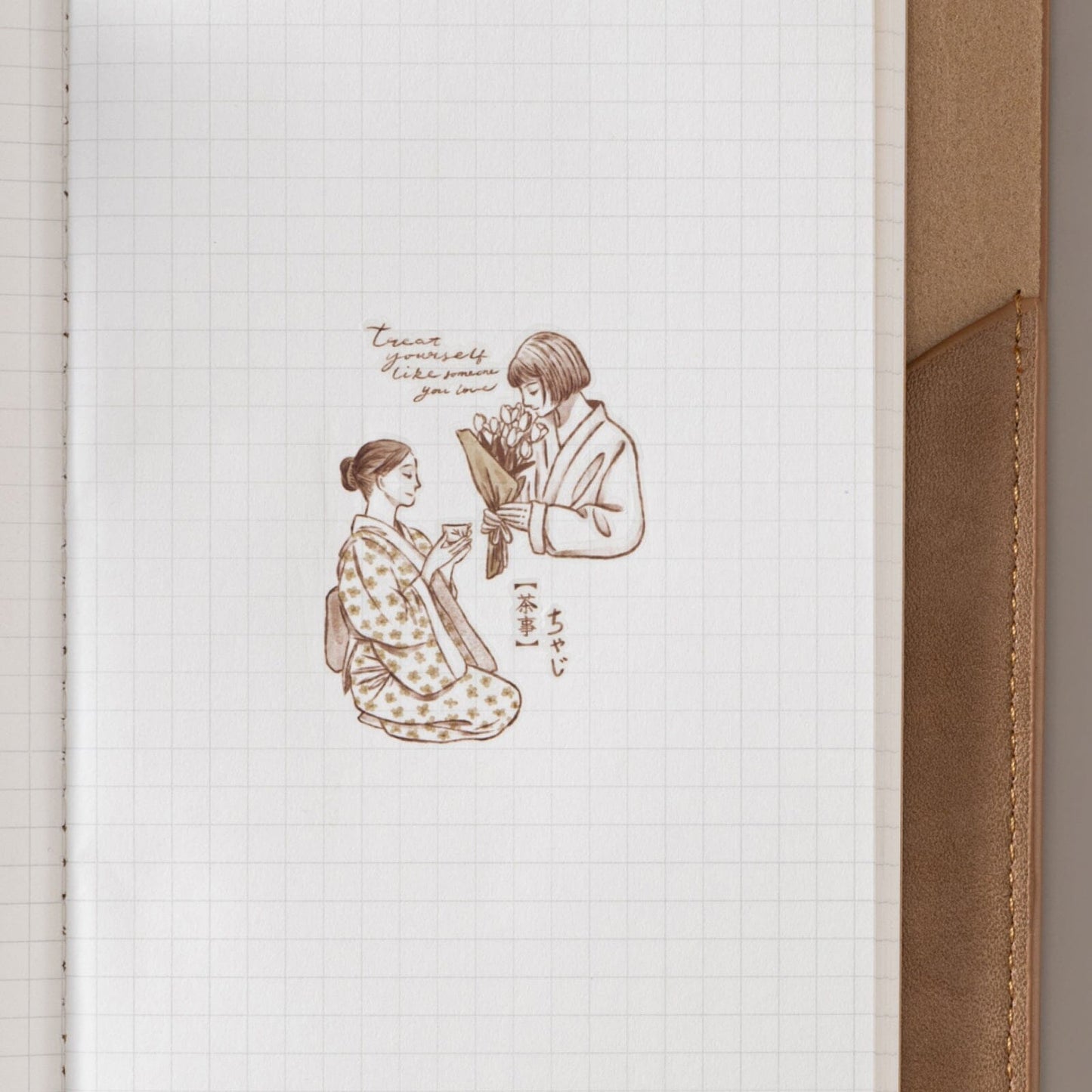Hinoki - ‘Into the Tea Room’ Print-On Sticker Set