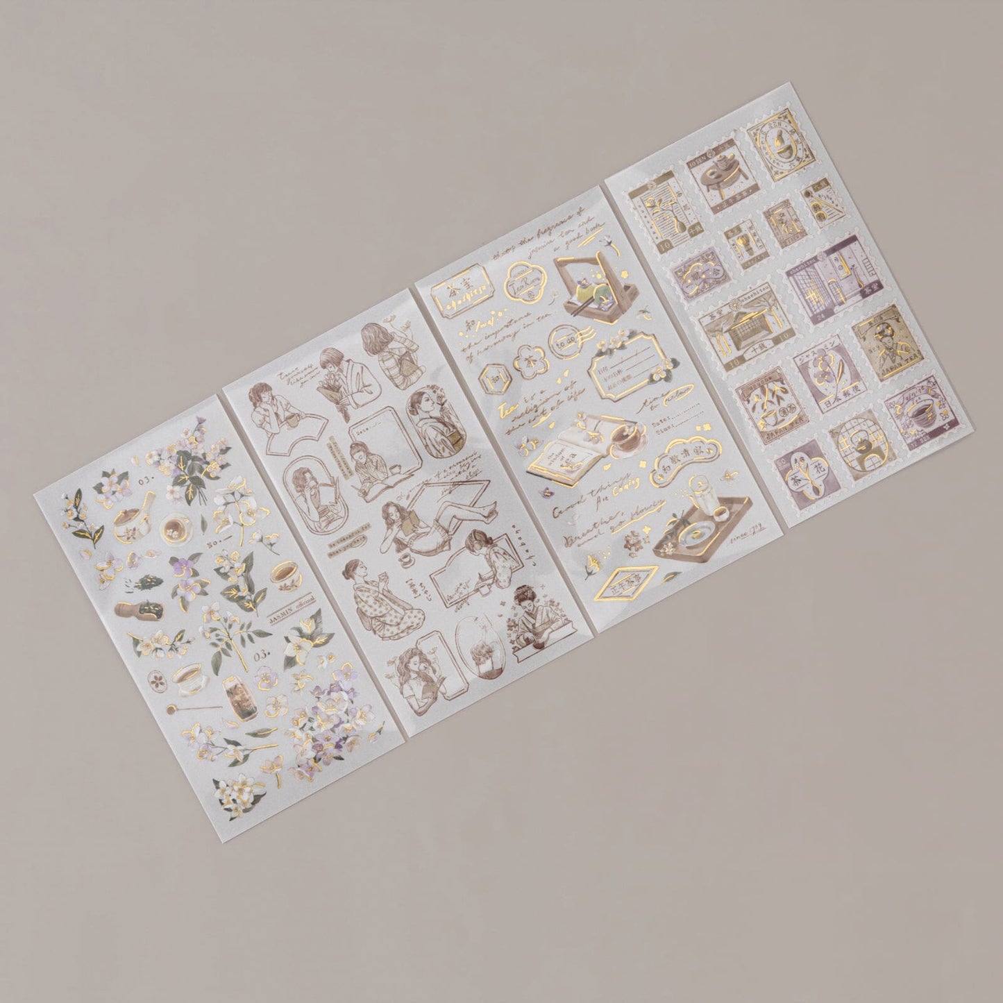 Hinoki - ‘Into the Tea Room’ Print-On Sticker Set