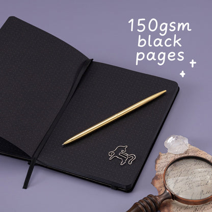 Tsuki ‘Lunar Unicorn’ Limited Edition Black Page Bullet Journal ☾