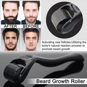 Customize Derma Roller1.5mm for Hair & Beard Growth Microneedling Roller Beard Face Body Scalp Derma Roller for Men Women