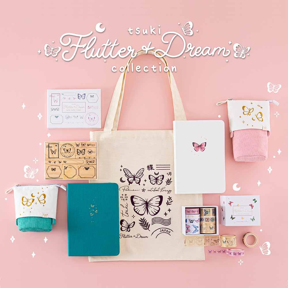 Tsuki Cloud White ‘Flutter + Dream’ Limited Edition Bullet Journal by Notebook Therapy x Pelinkan ☾