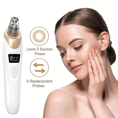 Factory Low Price Wholesale Hand Held Blackhead Remover Vacuum Electric Cleansing Pore Cleaner with 4 Suction Heads
