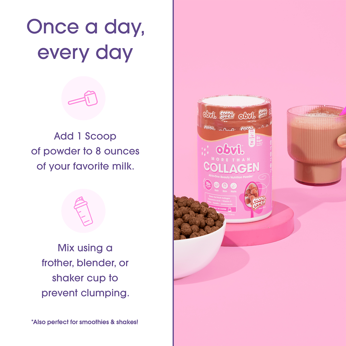 Obvi More Than Collagen | Cocoa Cereal