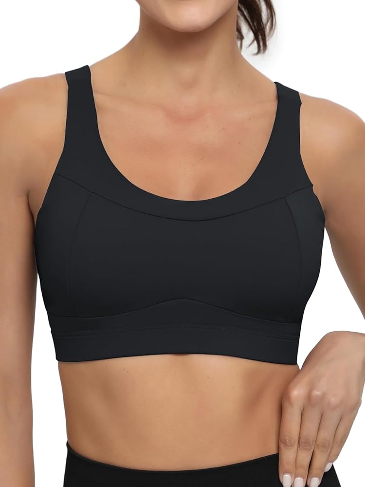 Top Quality Running Vest Workout Crop Tops High Impact Yoga Bra Full Cover High Neck Fitness Sports Bra for Women