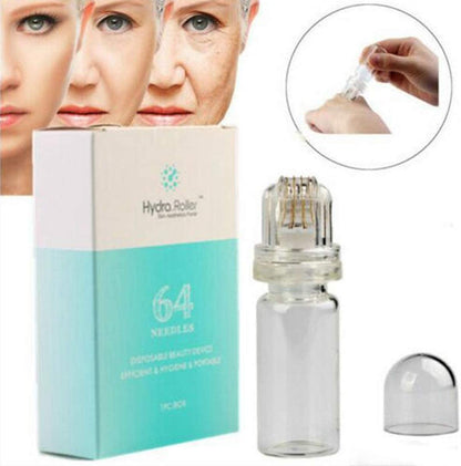 Microneedle Derma Roller 64 Needles Hydra Roller with Serum