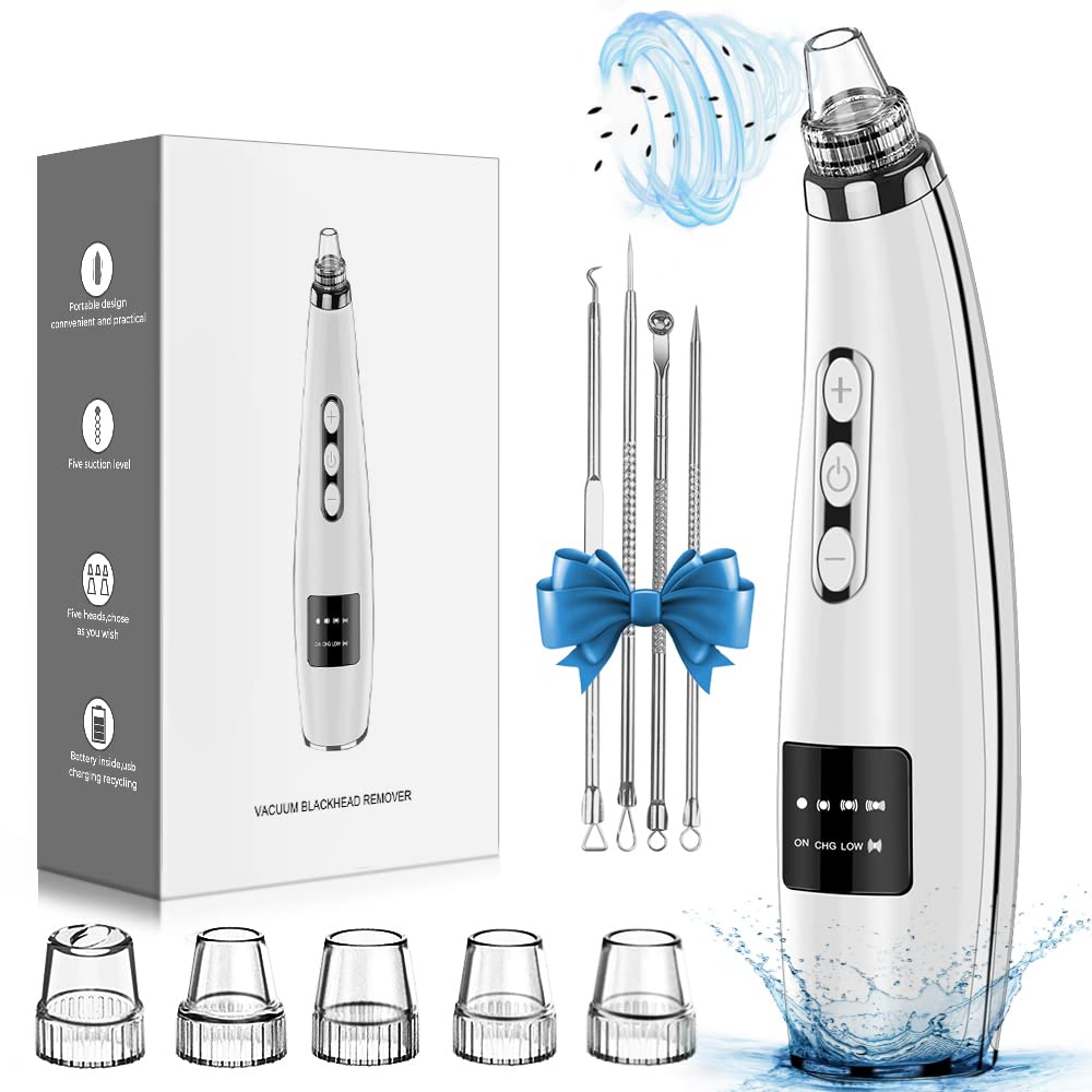 5 Head Pore Cleanser Vacuum Electric Suction Facial Comedo Acne Extractor Tool Kit Vacuum Blackhead Remover