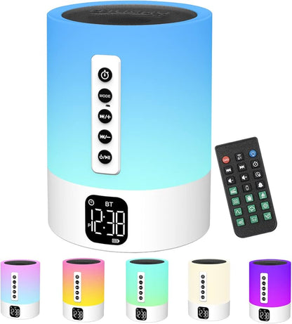 New Table Alarm Clock White Noise Sound Machine for Sleep Bluetooth Speaker Rocket Launch Model Flashing Night Light OEM ODM