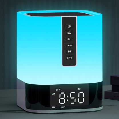 New Table Alarm Clock White Noise Sound Machine for Sleep Bluetooth Speaker Rocket Launch Model Flashing Night Light OEM ODM