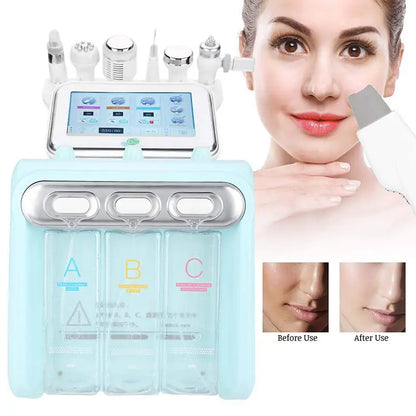 Lufenbeauty Hot Selling 10 in 1 Small Bubble H2o2 Dermabrasion Vacuum Blackhead Remover Oxygen Facial Skin Deep Clean Machine