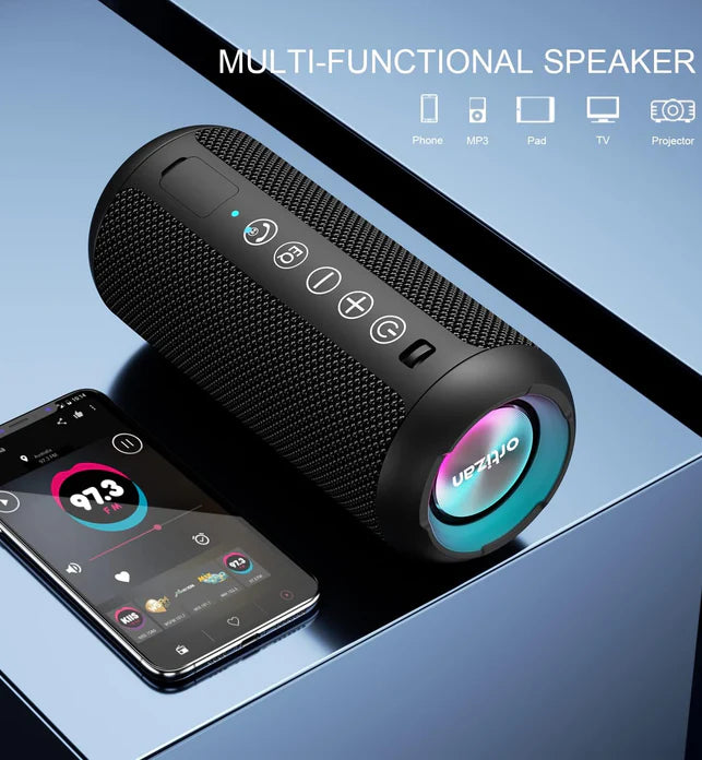 Premium Magnetic Wireless Bluetooth Speaker with HD Sound & IPX7 Waterproof Portable Outdoor Party Speaker Aluminum Alloy Body