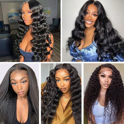 Luduna Straight Bundles Human Hair Brazilian Human Hair Bundles Remy Extensions 1/3/4 Bundle Deal Weave Double Weft Hair Weaving
