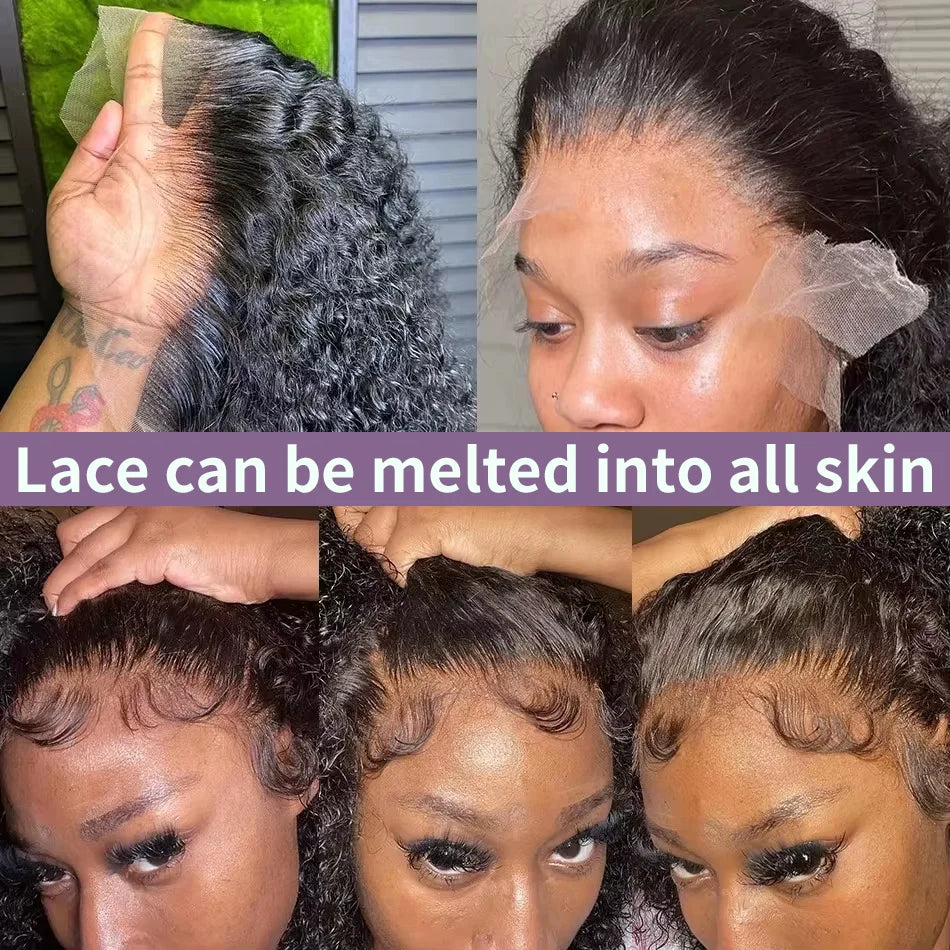 Curly Short Bob Wig Human Hair Deep Wave Glueless Wear And Go 13X6 Hd Lace Front Water Curls Human Hair Lace Frontal Vietnamese