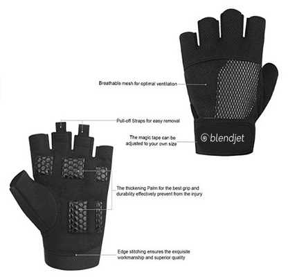 BlendJet Custom Lifting Gloves- Black or Purple
