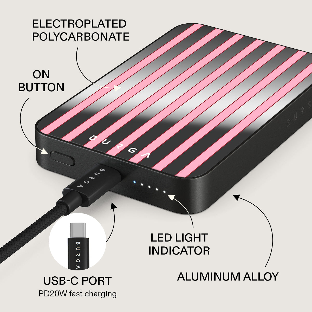 Strawberry Jam - Magnetic Power Bank