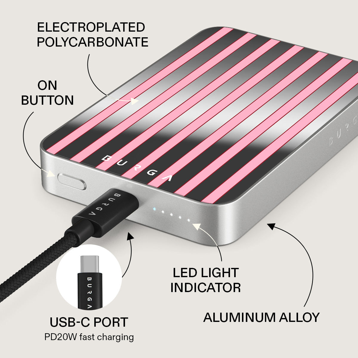 Strawberry Jam - Magnetic Power Bank