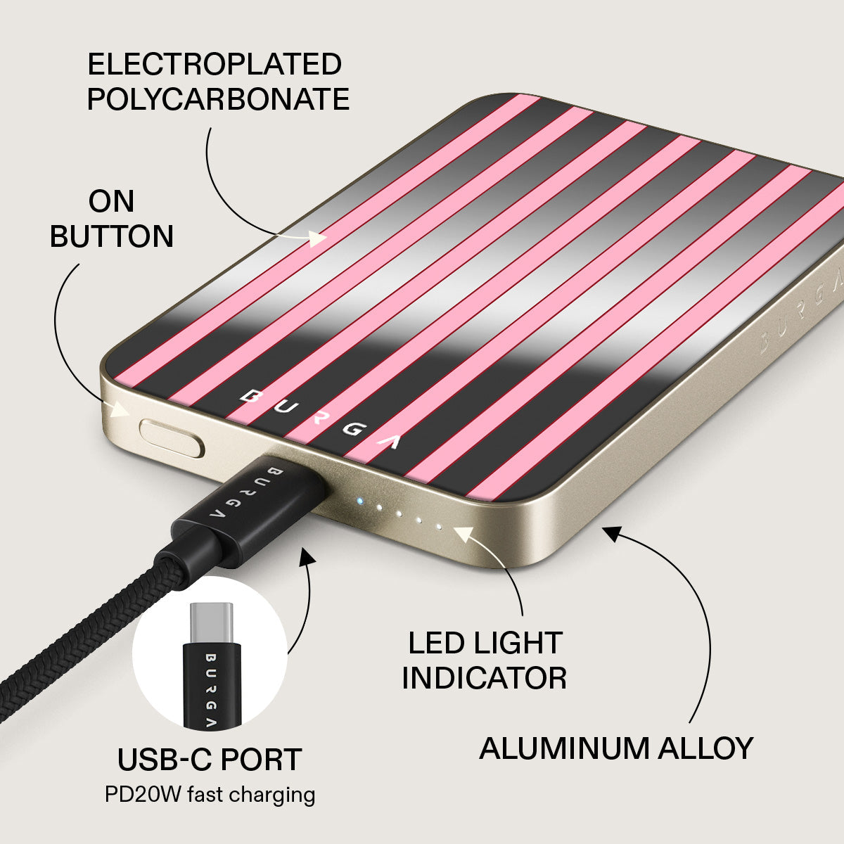 Strawberry Jam - Magnetic Power Bank