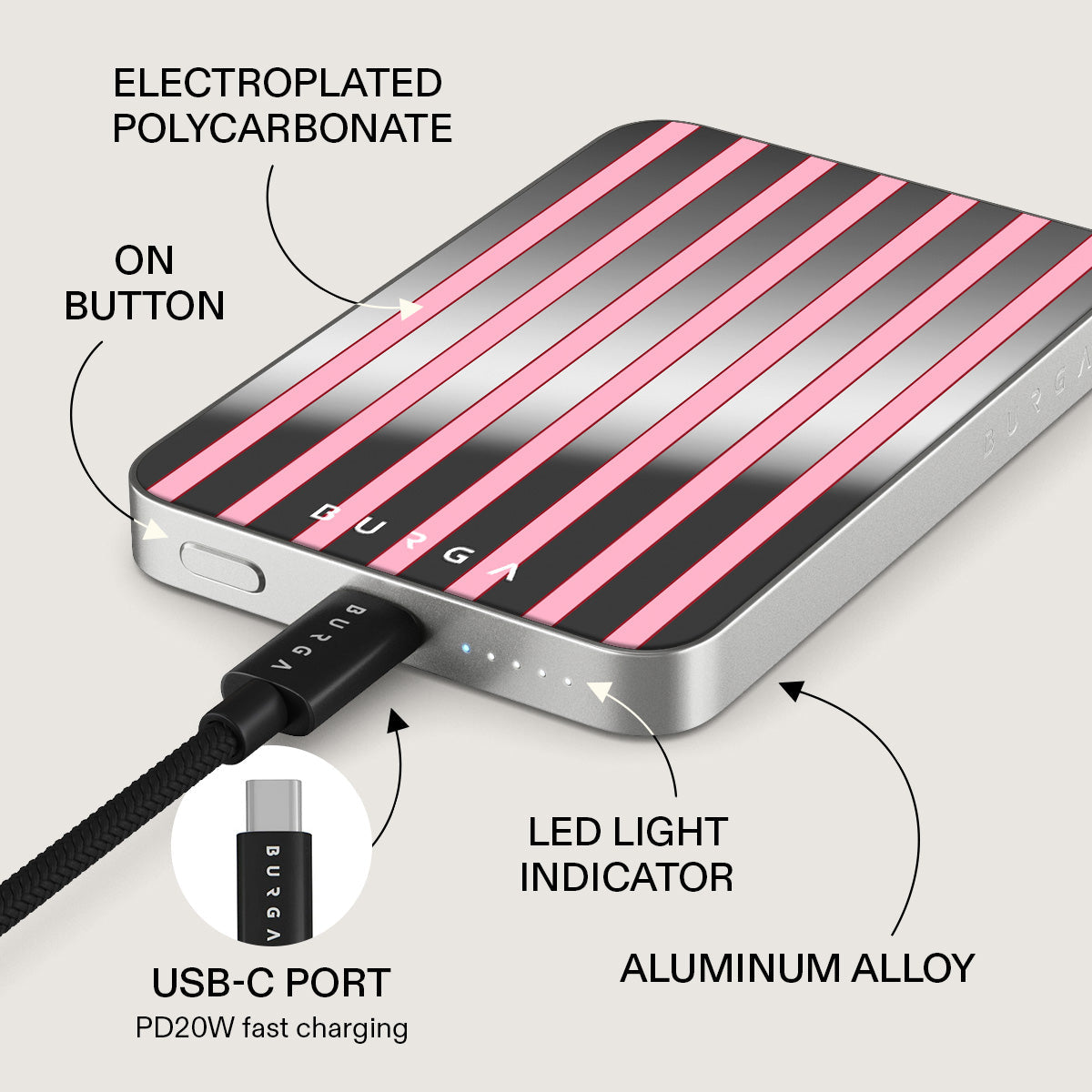 Strawberry Jam - Magnetic Power Bank
