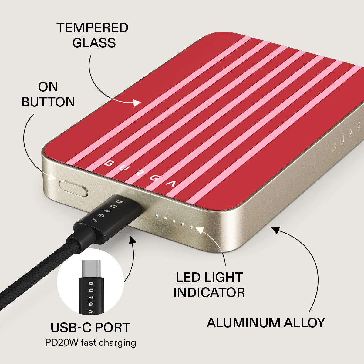 Strawberry Jam - Magnetic Power Bank
