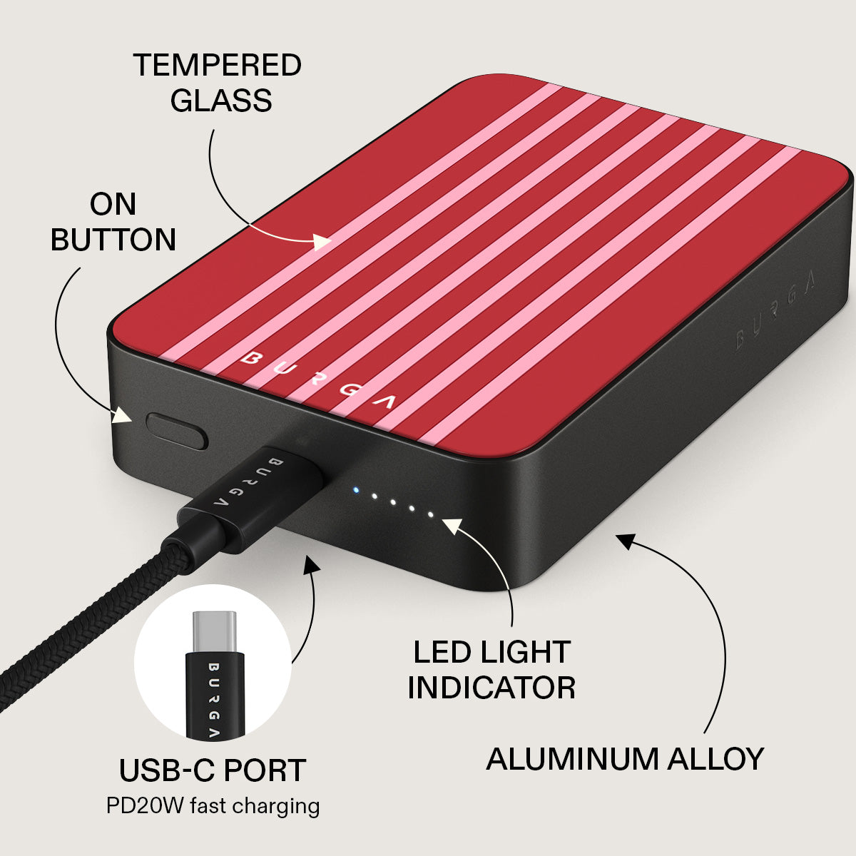 Strawberry Jam - Magnetic Power Bank