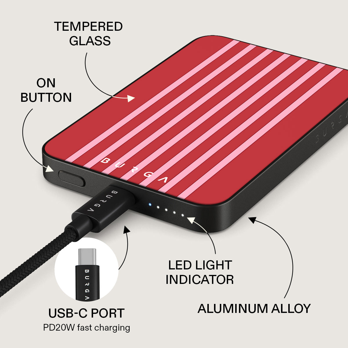 Strawberry Jam - Magnetic Power Bank