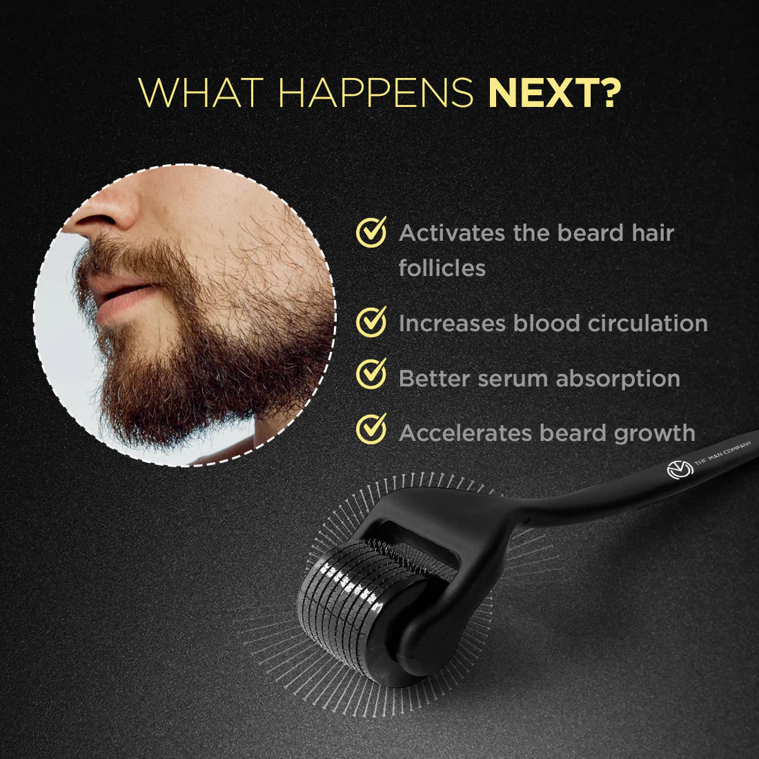 Customize Derma Roller1.5mm for Hair & Beard Growth Microneedling Roller Beard Face Body Scalp Derma Roller for Men Women