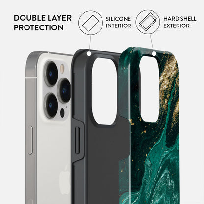 Emerald Pool - Elegant iPhone 13 Pro Max Case