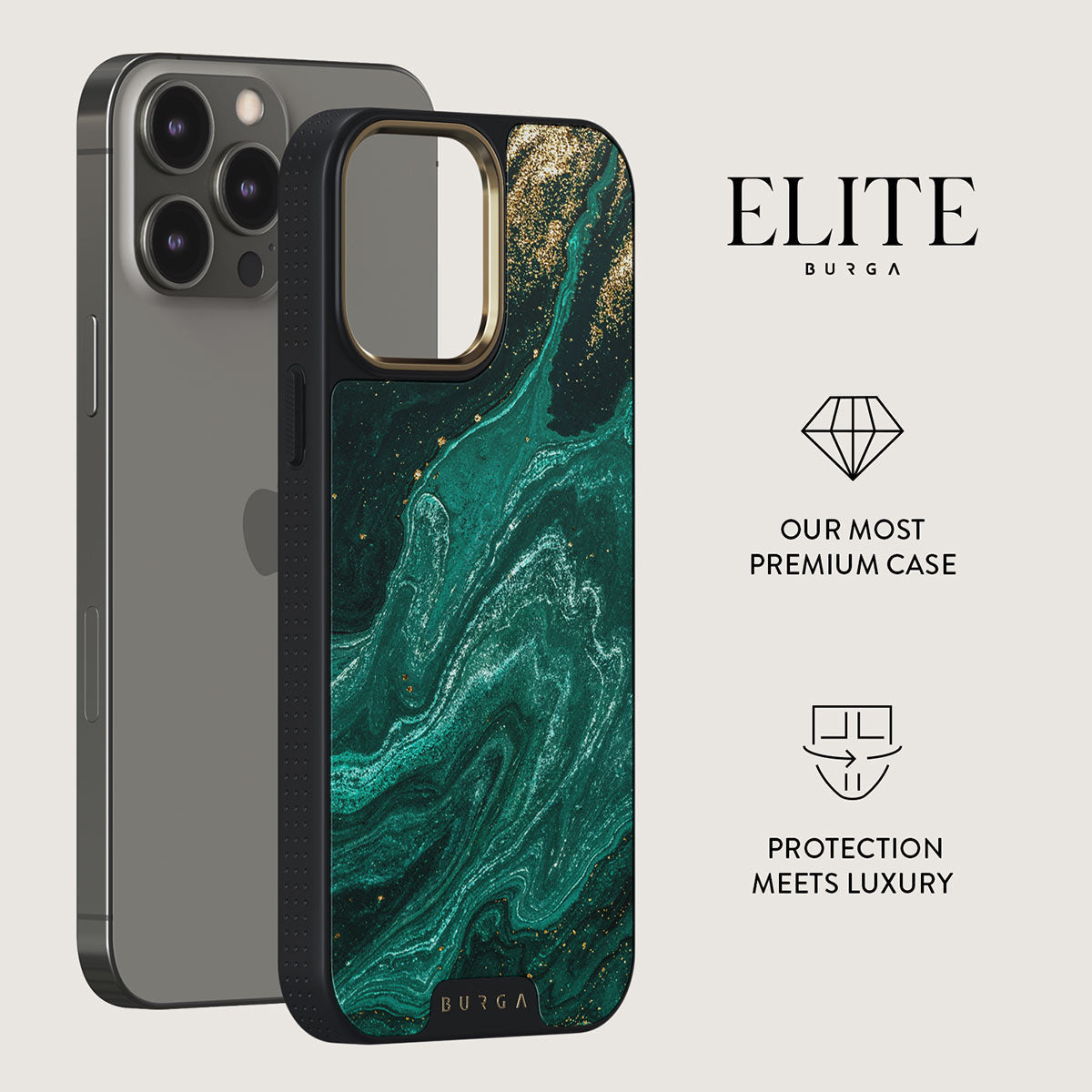 Emerald Pool - Elegant iPhone 13 Pro Max Case