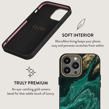 Emerald Pool - Elegant iPhone 13 Pro Max Case