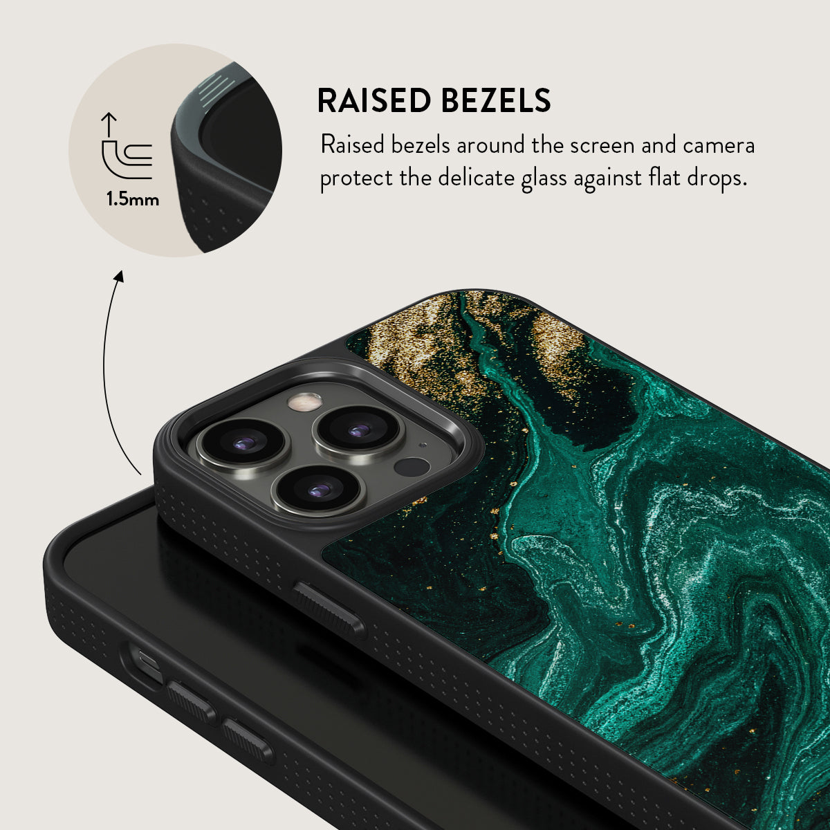 Emerald Pool - Elegant iPhone 13 Pro Max Case