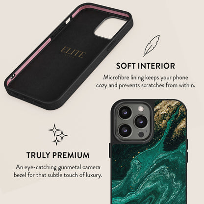 Emerald Pool - Elegant iPhone 13 Pro Case