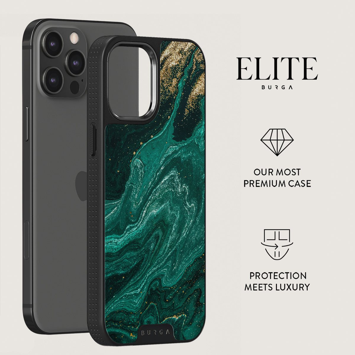 Emerald Pool - Elegant iPhone 12 Pro Max Case